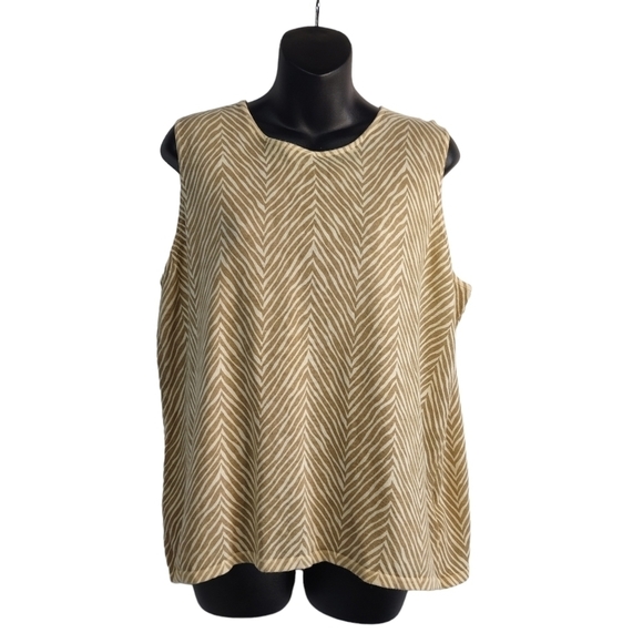 Evan Picone Sweater Tank Top Cream Tan Color Women's Size XL NWT - Picture 1 of 7